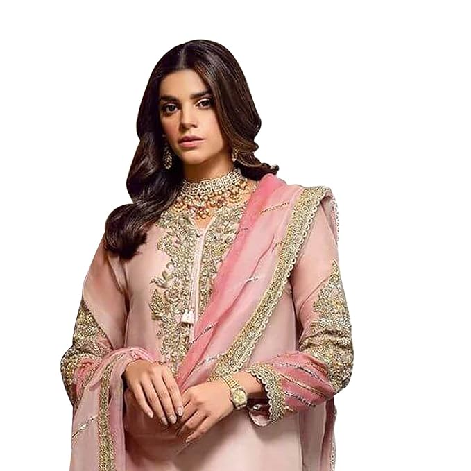 SHAFNUFAB Womens Net semi Stitched anarkali gown for women Ladies use anarkali gown for women wedding For Emboirdery anarkali gown set with dupatta And anarkaligown dress