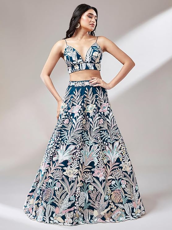 Sequins Embroidered Fabric Soft Net Lehenga Choli With Dupatta