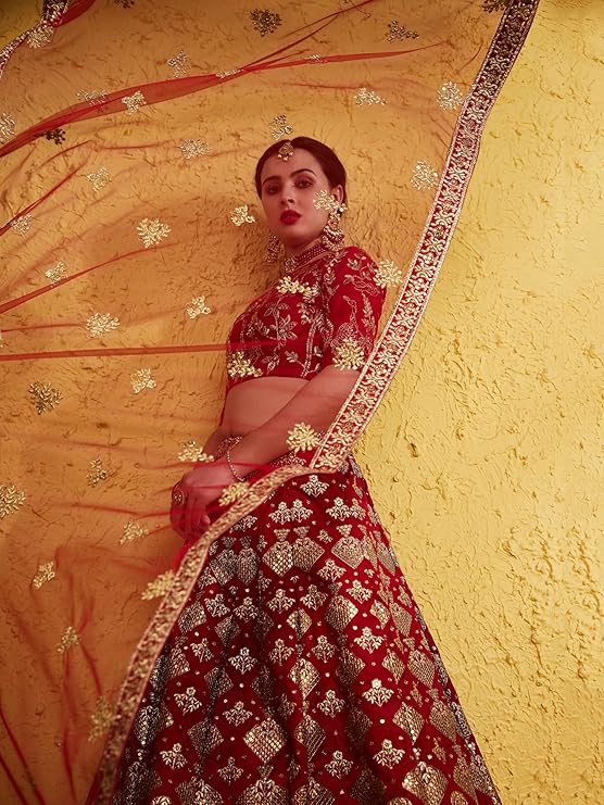 Womens Silk Lehenga Choli Semi-Stitched