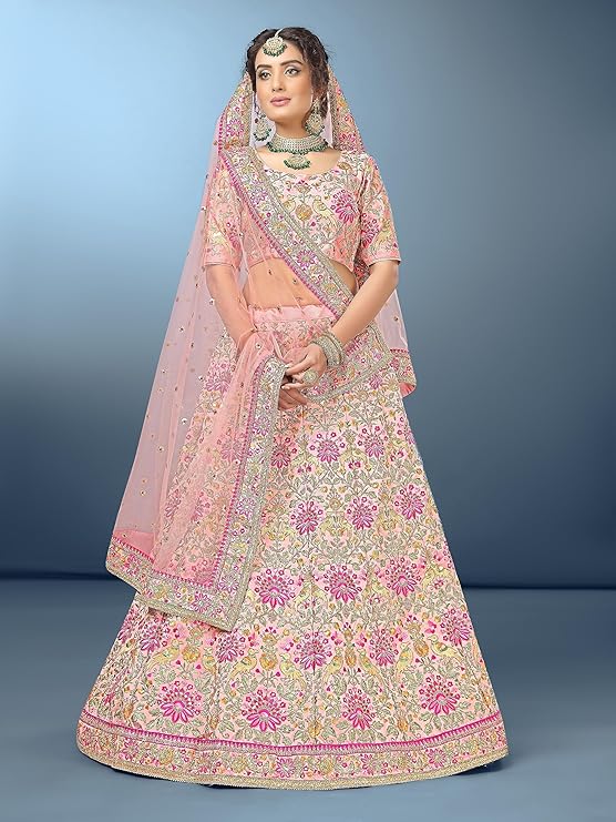 Women's Silk Heavy Embroidery work Bridal Lehenga Choli