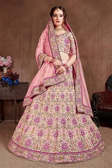 Women's Silk Heavy Embroidery work Bridal Lehenga Choli