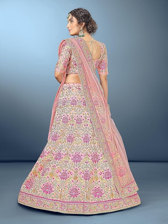 Women's Silk Heavy Embroidery work Bridal Lehenga Choli
